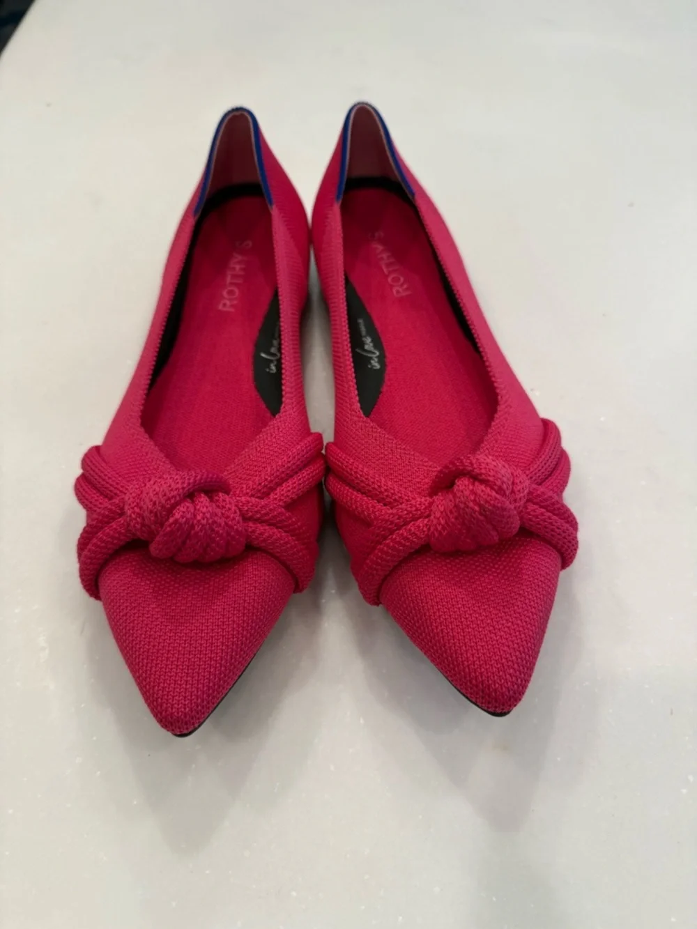 Rothy's Women’s Flats The Knot Point II Starfish Pink “In Love Sole” Sz 9 NEW - Picture 4 of 12